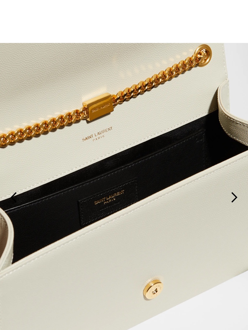Saint Laurent Kate Medium YSL Crossbody Bag in Grained Cream - Picture 2 of 6